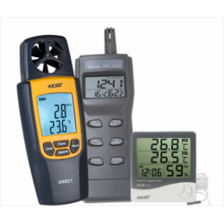 Kit Avicultura 1: Termo-Higrômetro AK28 new + Termo-Higroanemômetro AK821 + Medidor de CO2, Umidade e Temperatura - CO277